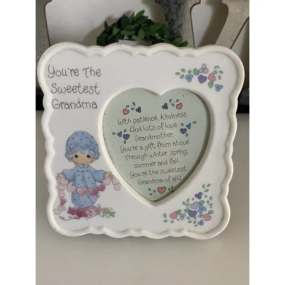 Vintage Enesco Precious Moments You're the‎ Sweetest Grandma Picture Frame 1993
